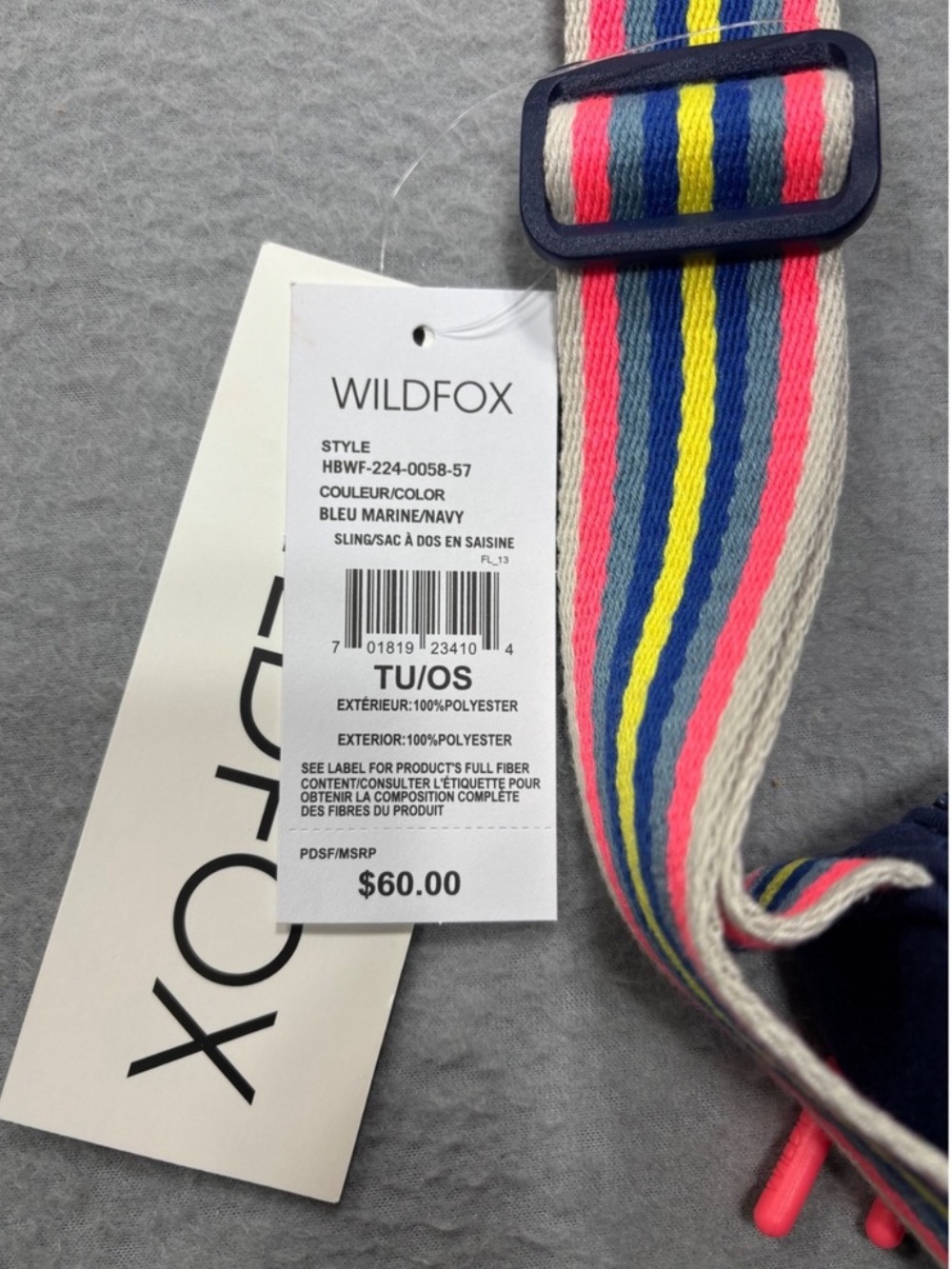 Wildfox Navy Crescent Crossbody NWT - Picture 9 of 10